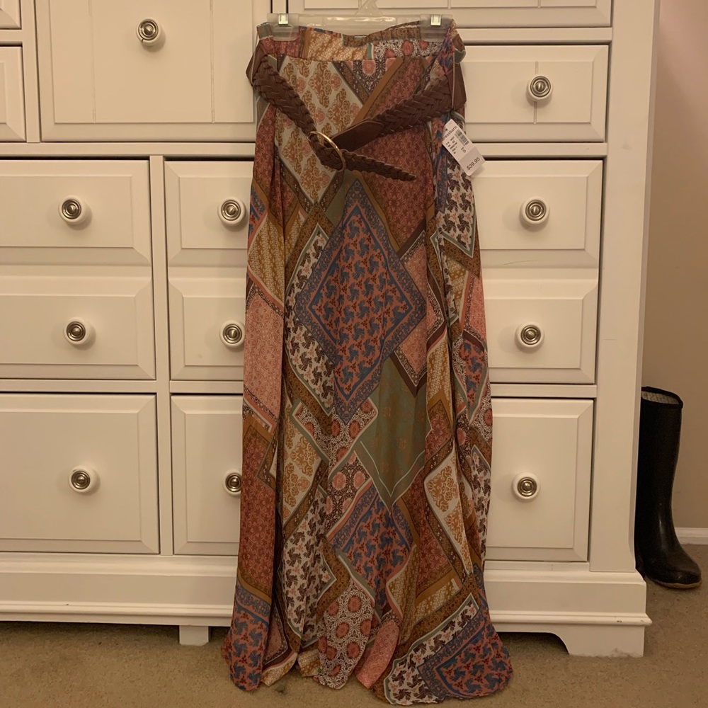 NWT Dress Barn Patchwork Maxi Skirt